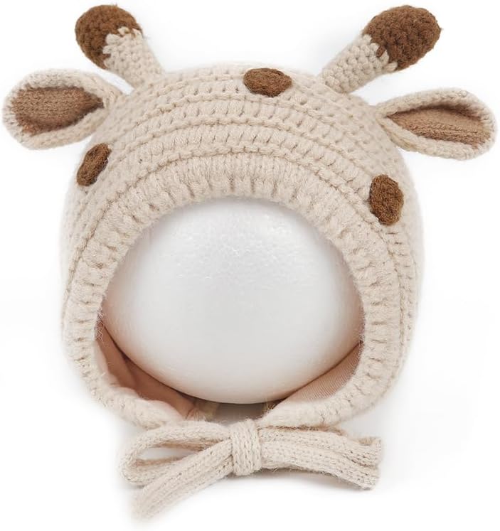 Kids Knitted Beanie Hat Cute Frog Cartoon Winter Warmer Cap with Big Eyes for Baby Boys Girls